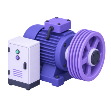 Clay illustration of an elevator machine