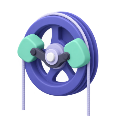 Clay illustration of an overspeed governor
